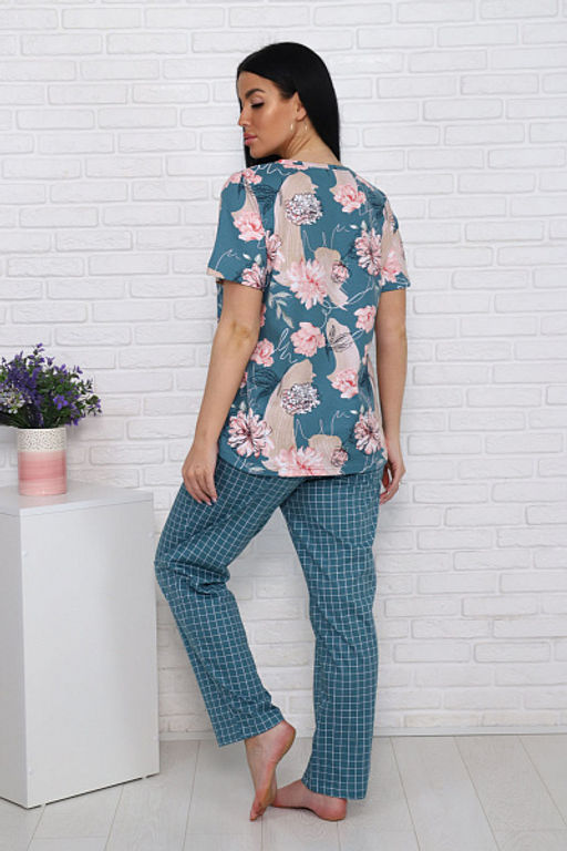 Костюм с брюками (00991, зеленый) - Плиона фото 9