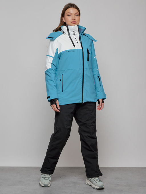 Горнолыжный костюм женский зимний голубого цвета 02321Gl - Chunmai фото 24