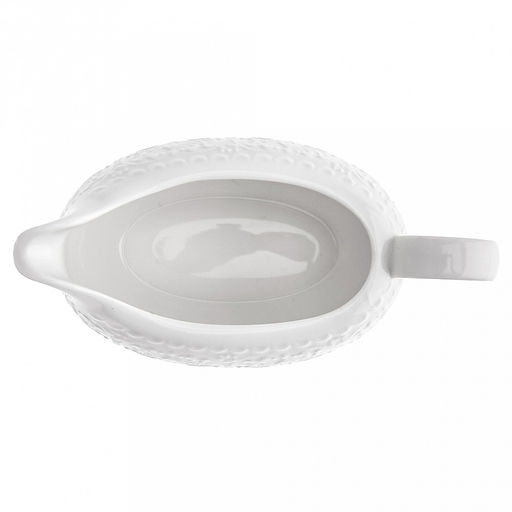 Русь Соусник фарфоровый 200мл, 7,3х15см h6,8см, белый, рельефный декор (Китай) - Домашняя мода фото 6