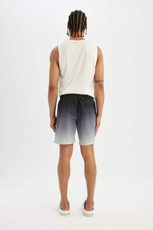 Шорты для плавания выше колена стандартной посадки с сетчатой подкладкой и градиентным принтом - Defacto фото 6