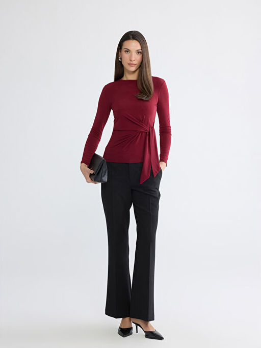 Bisiklet Yaka Ba?lama Detayl? Kad?n Body