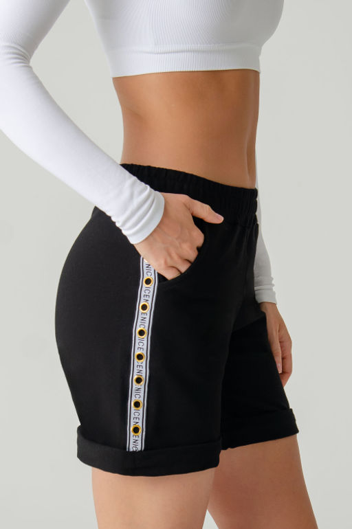 Арт. 397 Шорты женские 42-52 (6 шт) Цвет:черный