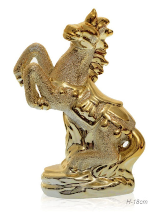 Статуэтка Конь 18 см / W20-13 /уп 60/золото - Галеонтрейд фото 3