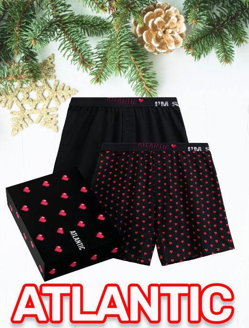ATLANTIC 2GMB-011 Трусы боксеры So Happy - набор 2 шт. черный  фото 9