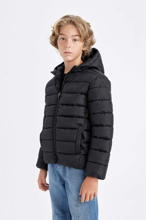 Водоотталкивающая куртка-пуховик с капюшоном для мальчиков - Defacto фото 6