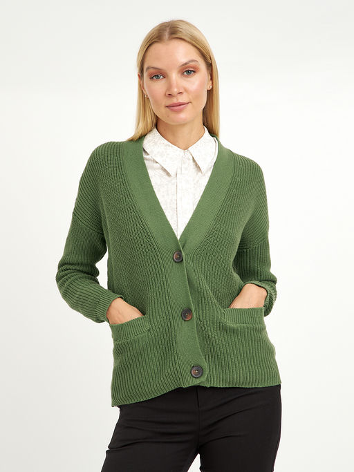 кардиган женский из хлопка с крупными пуговицами - Glenfield фото 8