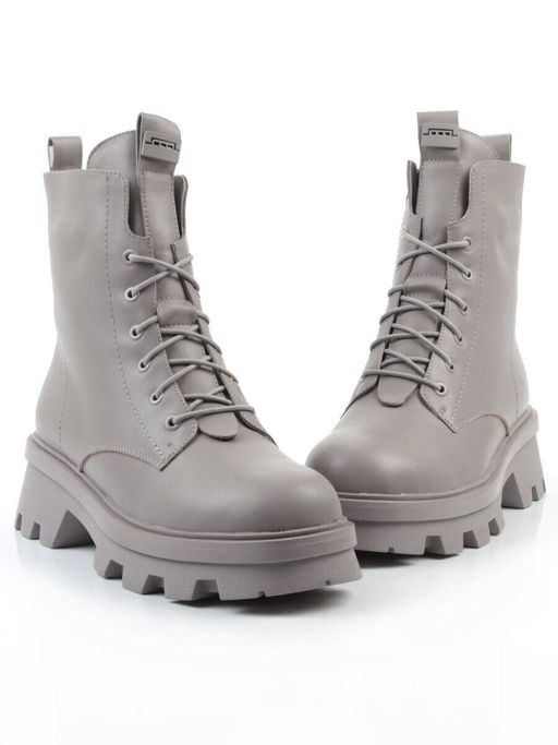 04-M3-2171 GRAY Ботинки зимние женские (натуральная кожа, натуральный мех)