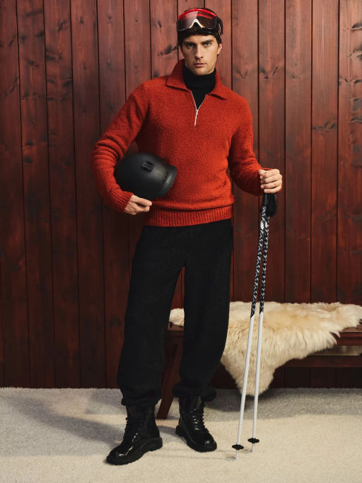 Брюки relax fit из фактурной ткани / Zarina