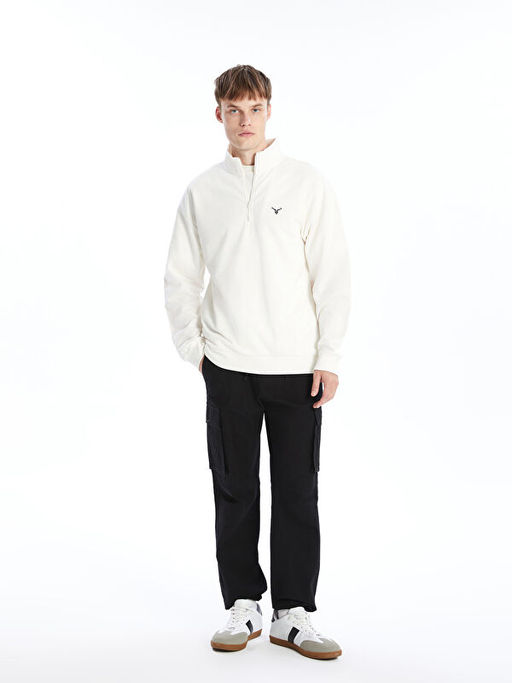 Dik Yaka Erkek Sweatshirt