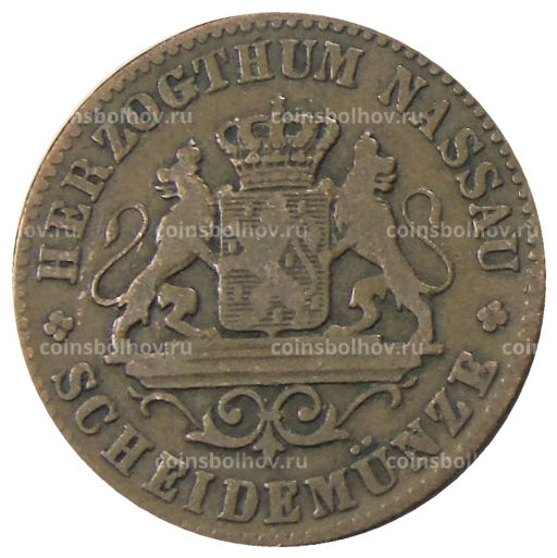 1 крейцер 1859 года Германские государства Нассау