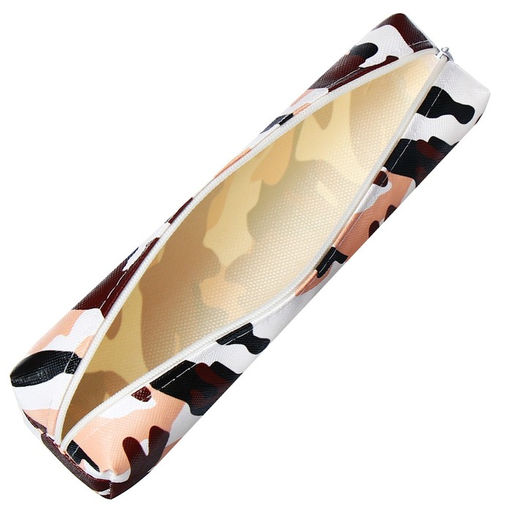 Пенал школьный на молнии «Миллитари» Calligrata, черно-коричневый