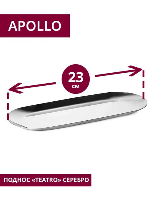 Поднос сталь APOLLO Teatro цвет: серебро