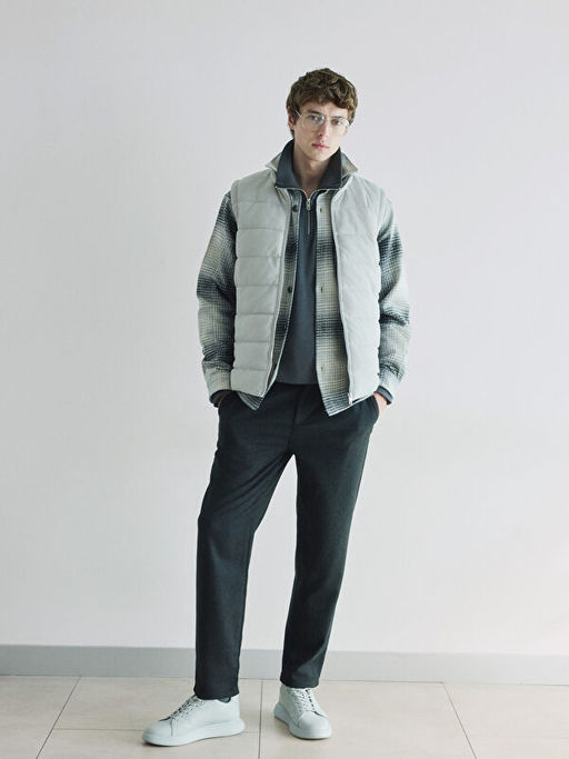 Slim Fit Dik Yaka Erkek ?i?me Yelek