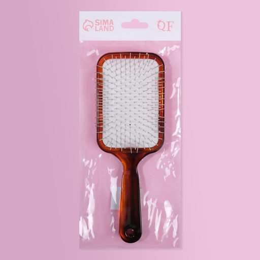 Расчёска массажная, широкая, 9×24.5 (±1) см, янтарная