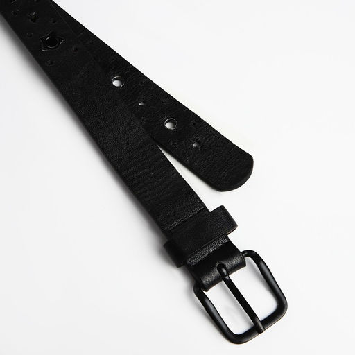 Ремень детский, ширина 2.2 см, люверсы, пряжка металл, цвет чёрный - Simaland фото 2