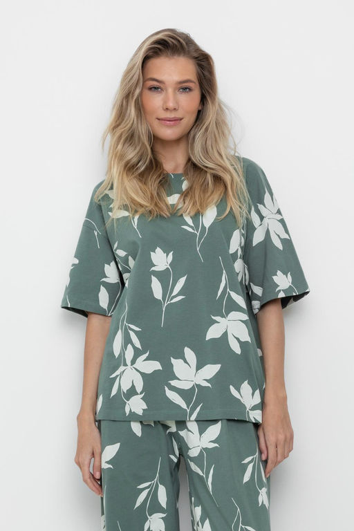 Футболка VERY NEAT _ ЕВТ 3184/зеленый мох,магнолия фото 2