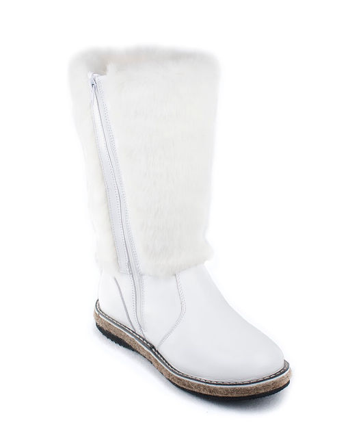 Унты женские на войлочной подошве., Белые.Молния