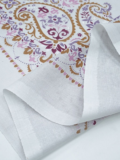 Ситец Восточные узоры (Гол.платок 0.95м*0.95м), ш.0.95м, хл-100%, 99гр/м.кв, раппорт 100см - Купава фото 4