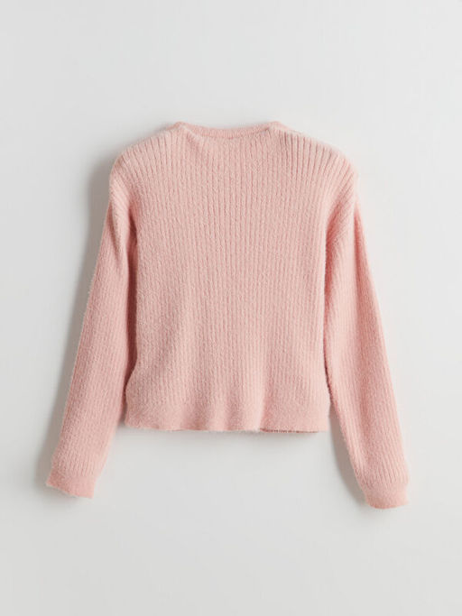 Bisiklet Yaka K?z ?ocuk Triko Kazak