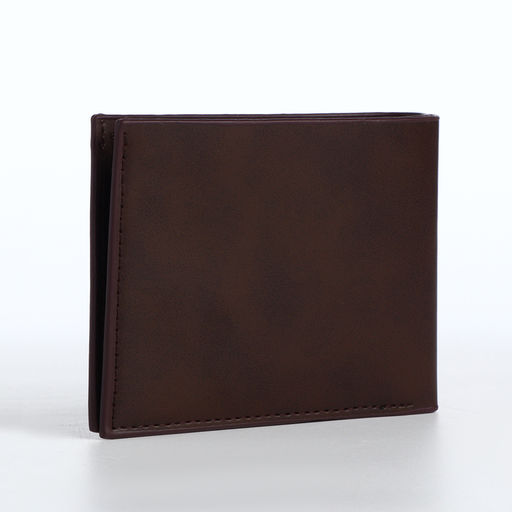 Портмоне мужское без застёжки, отдел для карт, монет, коричневое