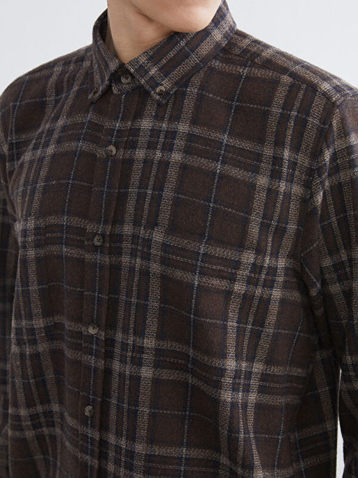 Regular Fit Uzun Kollu Ekose Erkek G?mlek