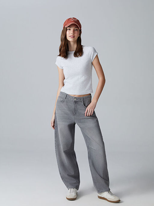 Bisiklet Yaka K?z ?ocuk Ti??rt