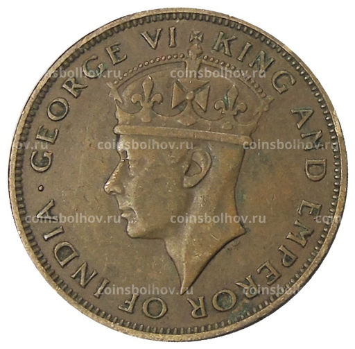 Монета 1 цент 1945 года Британский Гондурас