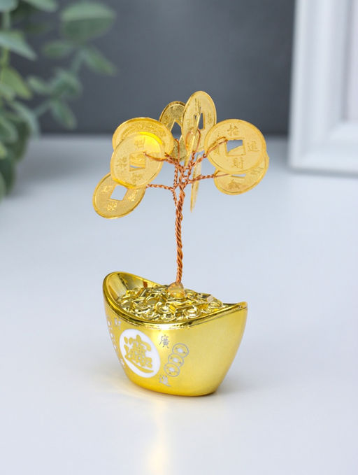 Денежное дерево декоративное «Сувенир бонсай. Слиток золота», 9 монет, 3.3×5×8 см