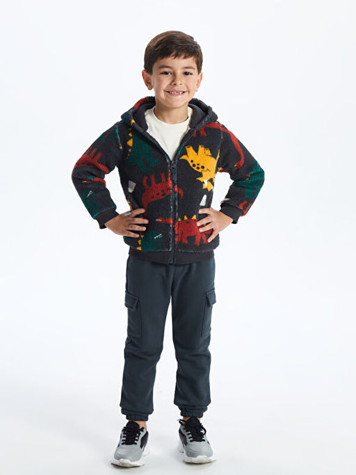 Kap??onlu Pel?? Erkek Bebek Fermuarl? Sweatshirt - Waikiki фото 5