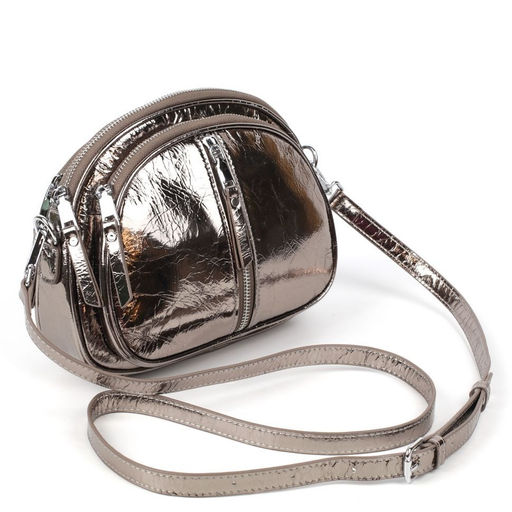 Женская кожаная овальная сумка кросс-боди 0103-11 - Cidirro фото 2