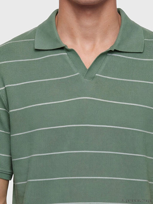 Polo Yaka ?izgili Erkek Ti??rt