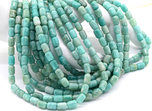 Бусины из амазонита бочонок 6*9мм, 38см, 42 бусины - Радуга камня фото 2