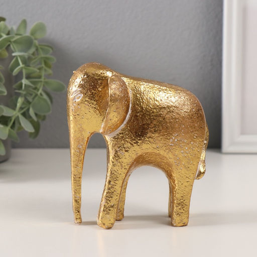 Фигурка полистоун «Абстракция. Золотой слон», 10.8×8.2×11.7 см
