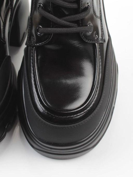 01-F591-1 BLACK Ботинки демисезонные женские (натуральная кожа, искусственная кожа) - Фабричный китай фото 11