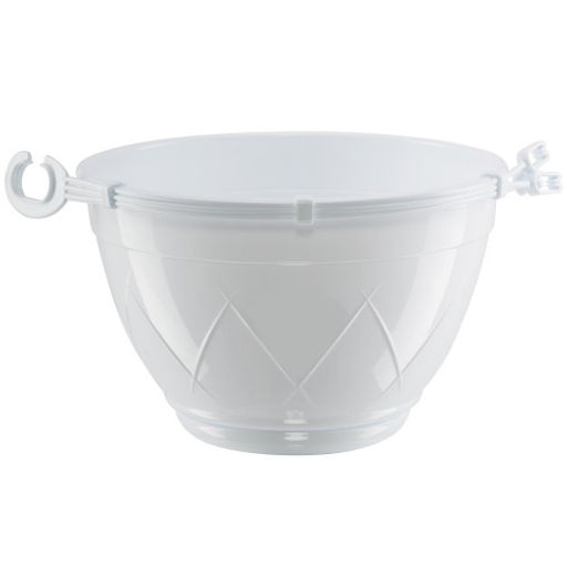 Горшок подвесной Лилия 4л 23*23*14 белый с подвеской (уп.40) - Ортон фото 2