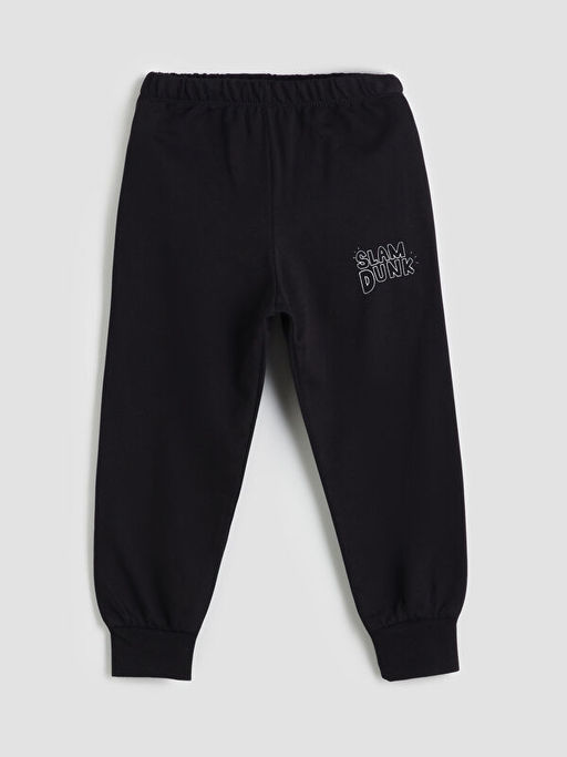 Bask?l? Erkek ?ocuk Sweatshirt ve E?ofman Alt 2li