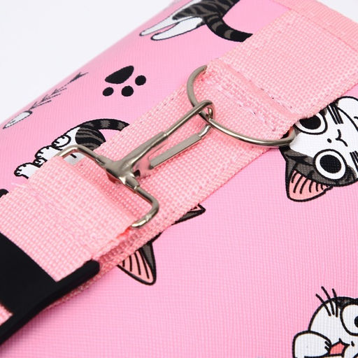 Сумка-переноска каркасная Играющие котики, размер S, 37,5 х 17 х 22 см, розовая - Пижон фото 8