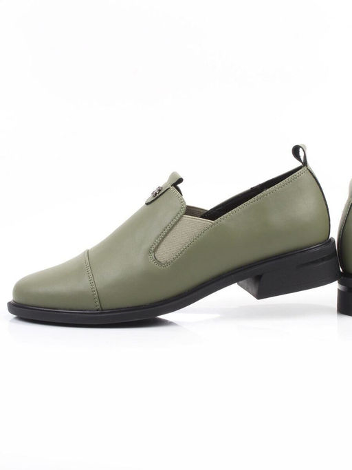 06-M47-18 GREEN Туфли женские (натуральная кожа)