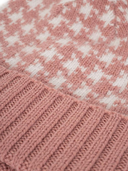 Шапка жен. шерсть+анг+нейл LB-J44008 pink/white - Labbra фото 3