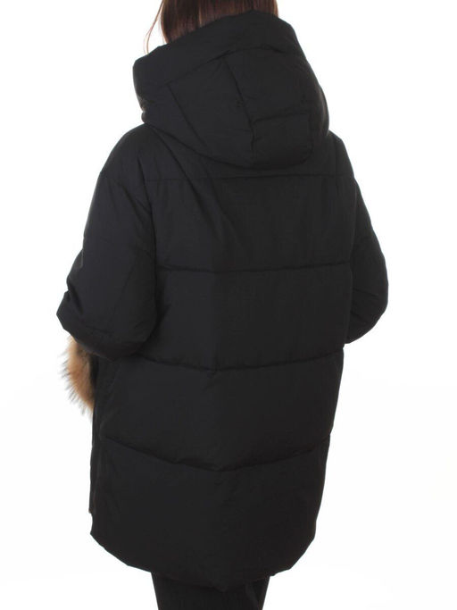 8809 BLACK Куртка зимняя женская (200 гр. холлофайбер) - Fashion фото 7