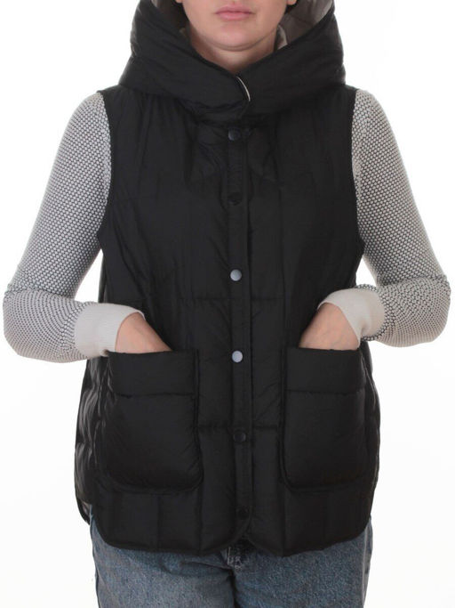H24-26 BLACK Жилет утепленный женский (утиный пух) - Fashion фото 3