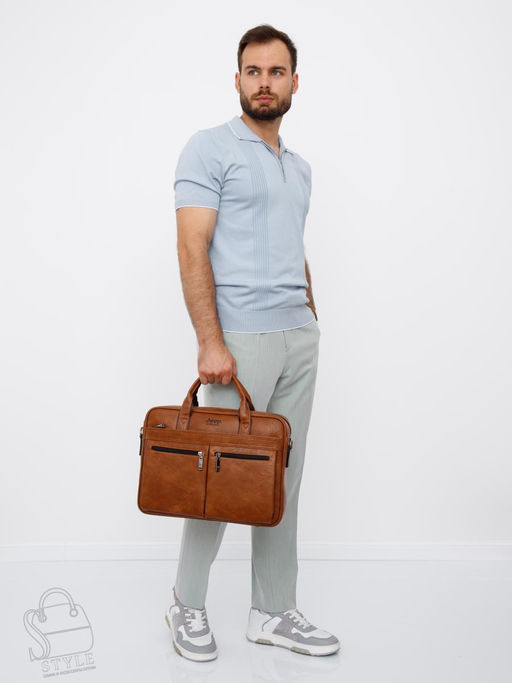 Портфель мужской 1795-01 brown Jeep - S-style фото 7