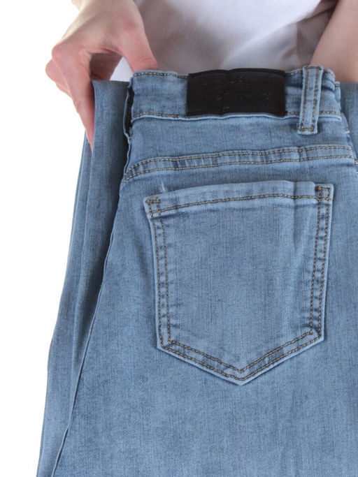 3011 BLUE Джинсы-трубы женские - Фабричный китай фото 9