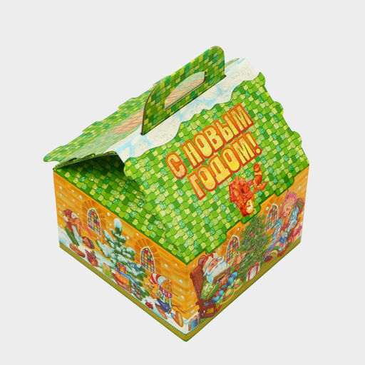 Цена за 10 шт. Подарочная коробка новогодняя с заданиями по мотивам известных сказок Домик малый 120?12 см - Simaland фото 3