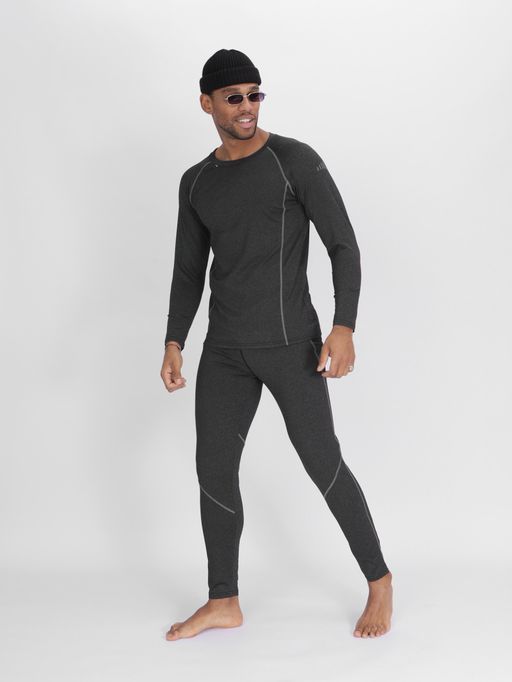 Комплект мужского термобелья без начеса темно-серого цвета 2213TC - FUYOUKAI фото 3