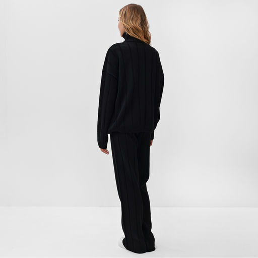 Костюм женский (джемпер, брюки) MINAKU: Knitwear Collection, размер 50-52, чёрный