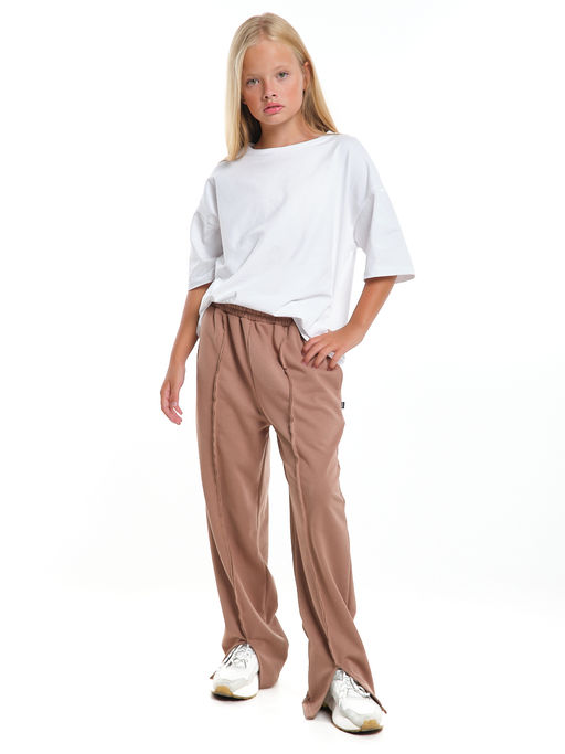 Брюки из футера для девочки 22-8005 черный - Mini maxi фото 15