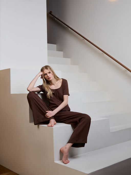 Домашняя блузка из ажурного хлопка ZR2603122807-20 / Zarina