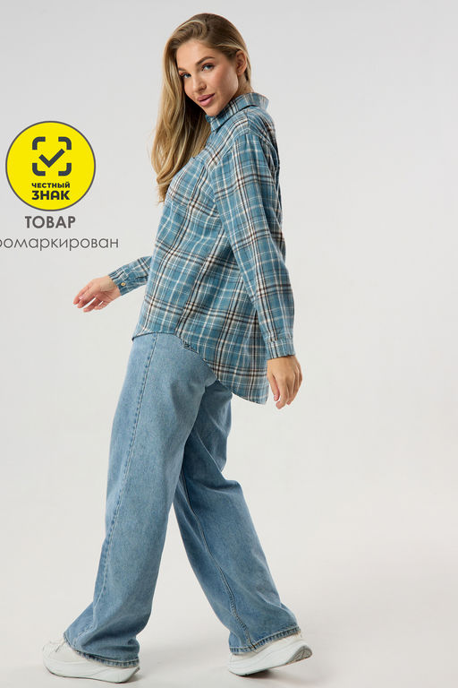 Рубашка женская в клетку