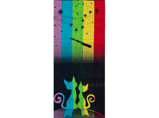 6с102.411ж1 В тишине (т.радужка) Полотенце махровое 67х150см